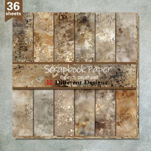TEMU 36장 아름다운 스크랩북용 종이, 6x6인치, 12가지 독특한 디자인, 장식용 카드 스탠드, 스크랩북, 일기 쓰기, 선물 포장, 앨범 플래너용 공예 용품