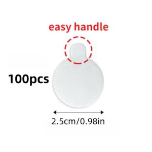 TEMU 새로운 손으로 찢어진 원형 양면 테이프, 핸들 원형 양면 테이프, 나노 무봉제 접착제, 성형 아크릴 양면 테이프, 투명 접착제로 완벽한 공예 및 DIY 프로젝트를 만듭니다