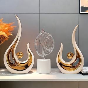 TEMU 2개 세트 불사조 신화적 새 레진 조각상 - 현대적 추상 예술 데스크 장식, 클래식 화이트 & 블랙 디자인 거실, 사무실 또는 휴일 선물용, 전기 필요 없음, 판타지 테마 장식품, 우아한 장식, 정교한 공예