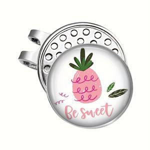 TEMU JWEIJIAO 골프 모자 클립, 딸기 디자인 - 귀여우며 쉽게 달거나 떼어낼 수 있는 골퍼용 액세서리, 캐주얼한 의상에 완벽, 골프 액세서리 | 재미있는 디자인 | 유리 , 골프 장비