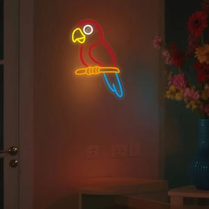 TEMU 1개 TONGER 발광 네온 앵무새 벽등 - 빨강, 노랑, 초록, 주황, 검정, 흰색, 보라, 갈색, 회색 - 홈, 바, 사무실, 맨케이브, 카페용 모던 네온 사인 - 나사/접착제로 쉬운 설치 - 에너지 효율적 LED 장식 - 새 애호가를 위한 이상적인 선물 - 컴팩트 네온 새 장식