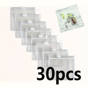 TEMU 30개 재사용 가능한 지퍼 휴대용 보석 정리 파우치, 보석 롤, 여행 정리함,소형 아이템 보관,접이식 파우치,가벼운 가방,광택 마감,튼튼한 구조,지퍼 포켓,다용도 파우치,패션 액세서리,공예 애호가