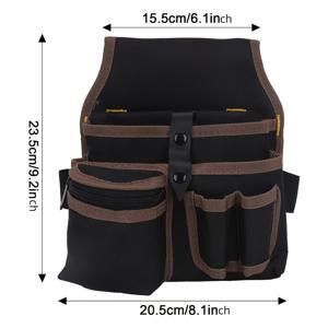 TEMU 정리 파우치가 있는 헤비 듀티 공구 벨트 - 부직포 구조, 다중 공구 포켓 & 휴대용 보관 가방 - 전기 기술자, 계약자, 프로젝트용 - 현장 및 작업장용 전문 작업 벨트 - 내구성 있는 공구 정리함, 작업장 정리, 기능성 디자인, 튼튼한 구조, 계약자 장비