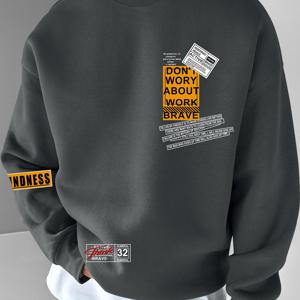 TEMU 남성 캐주얼 스트리트웨어 스웨트셔츠, 