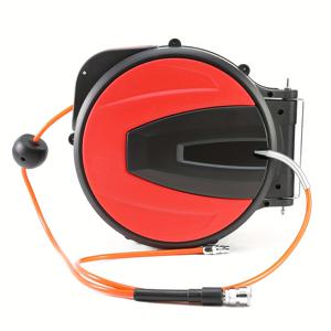 TEMU 자동 리트랙션 시스템이 장착된 헤비듀티 공기 호스 릴, 회전 마운트 및 잠금 장치 - 8mm x 5mm 폴리머 호스, 10,000+ 사이클 수명, 내구성 PP 구조, 벽걸이 차고/작업장용 공기 압축기 시스템 (피팅 미포함) - 확장 볼트로 쉬운 설치, 내구성 있는 샌드위치 튜브, 간편한 리트랙션 및 30% 더 긴 호스 수명