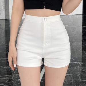 TEMU 여성 봄 여름 데일리 캐주얼 하이웨스트 반바지 솔리드 무지 슬림 스판 스키니 A라인 패션 힙업 미니 레깅스|여름바지