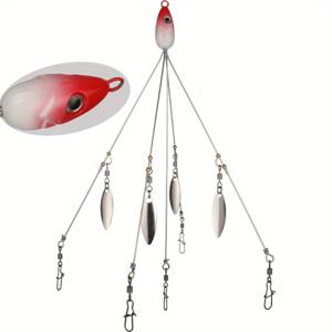 TEMU 1pc 21.5cm/8.46inch 17g Umbrella Rig Alabamas Rig For Bass, 낚시 태클