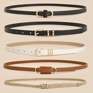 TEMU 여성용 벨트 & 드레스/매칭 팬츠 세트 5개 - 슬림핏 아웃핏, 캐주얼부터 웨딩웨어까지, 드레스용 다용도 벨트, 스탠다드 사이즈 (플러스 제외), 파티, 해변, 일상 사용을 위한 쉬운 관리 (세탁 불필요) - 완벽한 매칭 앙상블