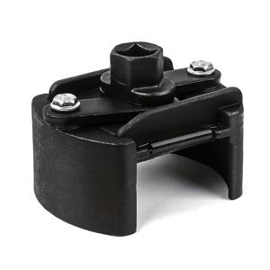 TEMU 60mm-80mm 조절 가능한 스틸 오일 필터 렌치 - 자동차, 트럭, 연료 필터 제거 및 수리용 강력한 래칫 메카닉 도구 - 내구성이 뛰어난 검은 고무 처리된 손잡이, 자동차 수리 도구, 견고한 도구 디자인, 신뢰할 수 있는 공예 기술