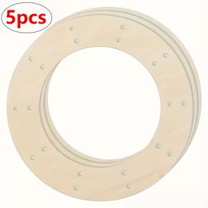 TEMU 5개 팩 라운드 목재 화환 프레임 나무 조각, DIY 수공예 파티 장식 - 할로윈, 크리스마스, 결혼식 및 휴일 홈 데코레이션에 적합, 크리스마스로 완벽, 추수감사절에도 최고