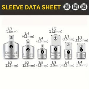 TEMU 6개 래쳇 렌치 컨버터 세트 x 3/8