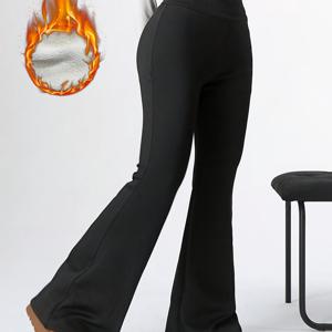 TEMU 가을, 겨울용 따뜻한 기모 안감 레깅스. 두꺼운 하이웨이스트 디자인으로 바디 라인 및 힙업 효과를 주며, 추운 날씨에 야외 활동 및 일상복으로 적합합니다.