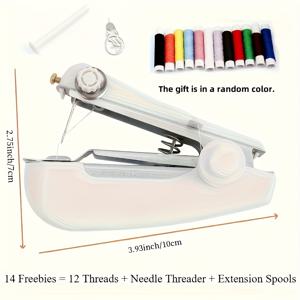 TEMU 지금 구매하면 14가지 실용적인 아이템 + 1대 휴대용 화이트 미니 재봉틀 증정 - 손쉬운 홈 테일러링, 11가지 휴일 행사에 적합 | 필수 콤보 팩