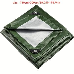 TEMU 범용 헤비듀티 타포린, 방풍 텐트 커버, 태양광 차단 지붕 단열 시트, 블루-레드, 실버 그린 플라스틱 캐노피 - 야외 사용, 장작, 옥상, 수영장, 보트, 자동차용