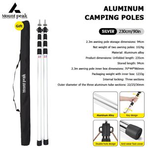 TEMU 마운트 피크 조절 가능한 알루미늄 합금 선쉐이드 폴 - 3-4 섹션 텔레스코픽 지지대, 야외 캠핑 텐트 및 캐노피에 적합, 다양한 색상 제공, 문 지지대, 크리스마스에 가장 적합, 추수감사절에 완벽|텐트