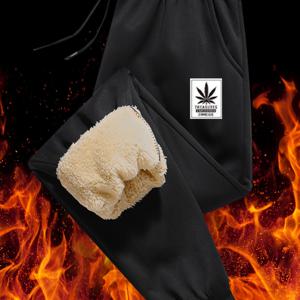 TEMU 남성용 보온 조거 팬츠 - 내구성 강한 논스트레치 원단, 탄력 있는 커프스 고정 - 체육관, 러닝, 라운지, 스트리트웨어 - 세탁기 사용 가능 겨울 바지 - Gengyuanshi OBM 제작