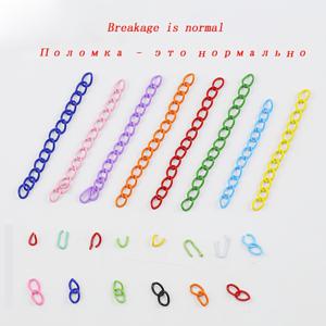 TEMU 40개 4*53mm 컬러 스프레이 페인팅 연장 체인, 수제 주얼리 액세서리, 팔찌, 목걸이 및 가방 펜던트 보조 재료용 키체인 테일 체인