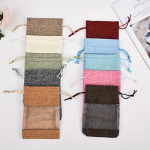 TEMU 20개, 2가지 크기 옵션, 10가지 인기있는 색상, 패션 줄기 선물 가방, 투명 오르가나 창문, 높은 품질의 줄기 가방, 끈이 달린 가방, 보석, 화장품, 공예품 및 향수 포장, 파티, 결혼식, 크리스마스, 리넨 팩 가방에 적합합니다.