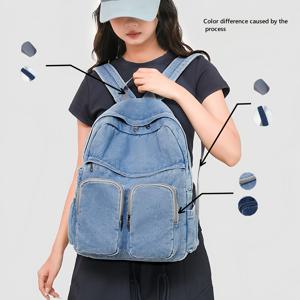 TEMU 빈티지 스타일 여성 백팩, 레트로 멀티 지퍼 백팩 선호 가방