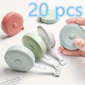 TEMU 20개입 59인치 컴팩트 줄자 - 내구성 있는 플라스틱 소재, 재봉 및 측정용, 휴대용 디자인, 가정 및 사무실용|줄자