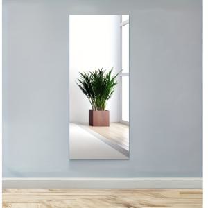 TEMU 1개 초대형 전신 거울 - 자가 접착 방수 유리 필름, 드릴 불필요 설치, 가정용 헬스장 & 피트니스 벽걸이형 휴대용 거울 (둥근 모서리), 탈착 및 재배치 가능, 눈부심 방지 내열성