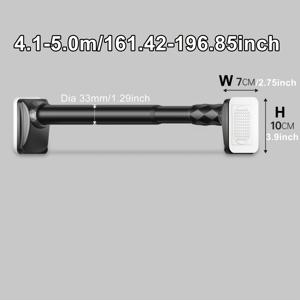 TEMU 0.4m - 5.0m 구멍 뚫지 않고 사용 가능한 커튼 레일, 직경 텔레스코픽 샤워 커튼 로드, 대형 창문용 연장 가능 조절식 롱 커튼 막대|커튼봉|샤워커튼