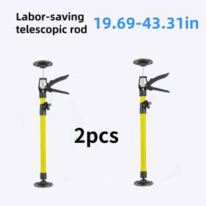 TEMU 2개, 회전식 방지 베이스가 있는 다기능 캐비닛 설치 지원 막대, -116.14 인치 텔레스코픽 브래킷, 스테인레스 스틸 재질, 욕실 거울 및 욕조용 강력한 로드 용량, 66 파운드 로드