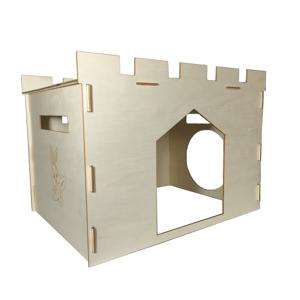 TEMU 넓은 토끼 숨어있는 성 - 여러 층의 나무 숨어있는 곳, 커버, 통기구, 토끼, 햄스터, 칸첼라용 입구 - 자연적인 포획 및 놀이를 장려