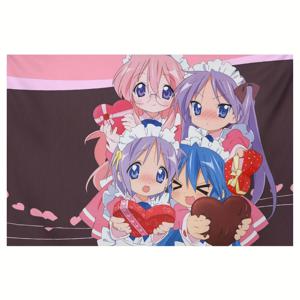 TEMU [2D 플랫] 1pc 행운의 별 애니메이션 캔버스 벽화 - 프레임리스, 12x18인치, 심장 모양의 상자와 함께 핑크 머리 캐릭터, 침실 및 현대적인 가정 장식에 이상적, 애니메이션 방 장식 | 생동감 있는 캐릭터 디자인 | 세부 캐릭터 일러스트레이션, 애니메이션 벽화