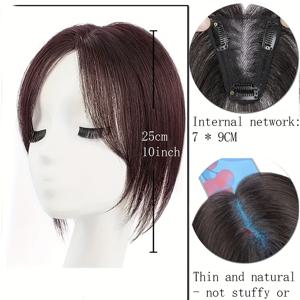 TEMU 여성용 헤어피스 - 자연스러운 브라운/블론드/레드/블랙/그레이/베이지, 매끄러운 머리와 두피 커버리지, 일상 및 특별 행사용 시스루 없는 위그 토퍼, 모든 라이트 베이지 톤과 민족에 적합, 얇은 머리 교체용, 통기성 캡, 편안한 착용감, 다용도 헤어피스