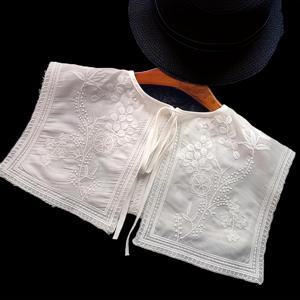 TEMU 여성용 빈티지 플로럴 레이스 칼라 쇼울 - 흰색 자수 넥라인과 러플 엣지, 드레스용 가벼운 여름 액세서리, 캐주얼 외출 및 레이어링, 세탁기 사용 가능, 레이스 드레스 장식, 우아한 넥라인, 정교한 자수, 레이스 트림, 바느질용 레이스 트림, 여성용 스카프, 우아한 여성용 쇼울, 여성용 랩, 이브닝 드레스 쇼울, 우아한 여성용 쇼울