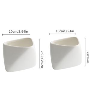 TEMU 2개 대형/소형 세라믹 프렌치 프라이 볼, 세라믹 프렌치 프라이 컵, 레스토랑 일일 사용, 가정용 세라믹 볼, 세라믹 접시