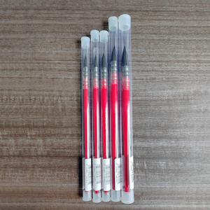 TEMU [5pcs squirrel hair watercolor brush set] 5pcs round brush set, squirrel hair watercolor pen, wood handle, fine tip drawing and brush, art and calligraphy supplies