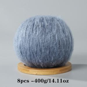 TEMU 8개-400g/14.11oz 총 모헤어 원사, 크로셰 뜨개질 및 니팅 스웨터, 스카프 및 숄용, DIY 애완동물 장난감 및 DIY 공예용 부드럽고 편안한 피부 친화적인 봄과 여름 크로셰 원사|스카프|뜨개실
