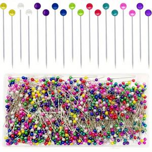 TEMU 천용 직핀 1000개 세트, 진주빛 볼 헤드 퀼팅 핀 긴 1.5인치, 코사지 스틱 핀 드레서메이커용, 보석 DIY 장식, 공예 및 바느질 프로젝트