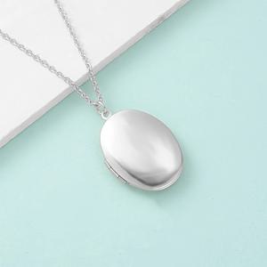 TEMU 개인 맞춤형 오벌 사진 목걸이 - 스테인리스 스틸 펜던트 & 라운드 로브스터 클라스프, 여성용 주얼리 선물, 캐주얼 착용, 투명 쿼츠 느낌의 커스텀 넥클래스