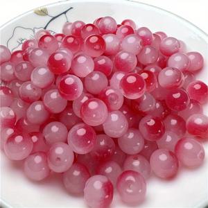 TEMU 100/200/500pcs 8mm 유리 모조 옥 구슬 그라데이션 더블 컬러 둥근 구슬 수제 DIY 팔찌 목걸이 주얼리 만들기 루즈 구슬 재료