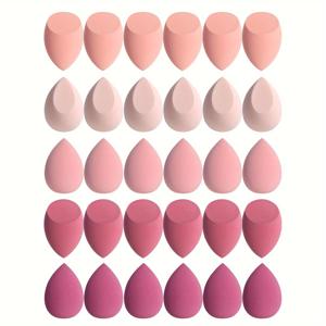 TEMU 30개의 메이크업 스펀지. 파운데이션 혼합용 뷰티 스펀지, 액체, 크림 및 파우더 완벽, 멀티 컬러 메이크업 스펀지, 라텍스 프리 건식 및 습식 파운데이션 메이크업, 모든 피부 타입에 적합