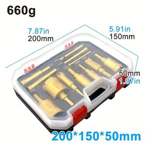 TEMU 도자기 세라믹 타일에 대 한 12pcs 6-35mm 구멍 오프너 드릴 비트 바위 대리석 화강암 구멍 톱 오프너