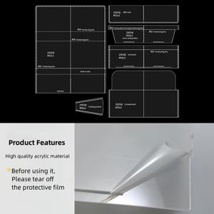 TEMU 6개의 장지갑 만들기 아크릴 템플릿 가죽 스텐실 지갑 패턴 수제 가죽 도구 몰드 DIY 수공예 액세서리