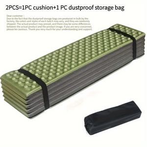 TEMU 2개 세트(1개 침낭 매트+1개 방진 보관 가방) 야외 XPE 에그 슬롯 접이식 방습 패드 캠핑 낮잠 텐트 더블 에그 네스트 휴대용 캠핑 매트, 야외 숙박,휴대용 침구,접이식 매트,컴팩트 스토리지,캠핑 액세서리,슬리핑 패드,야외 활동 애호가,여행자