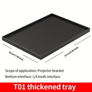 TEMU 트레이가 있는 프로젝터 스탠드, 높이 조절 가능한 견고한 삼각대 스탠드, 접이식 및 분리 가능한 트레이 수납 선반