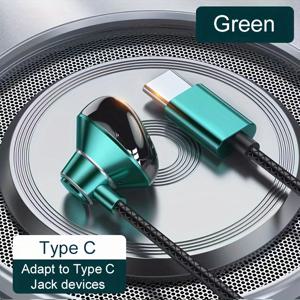 TEMU 삼성 헤드폰용 HiFi 베이스 스테레오 볼륨 컨트롤 마이크 USB 타입 C 3.5mm 유선 이어폰 갤럭시 S24 S23 S22 S21 울트라용