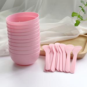 TEMU 10pcs 무향 재사용 얼굴 마스크 믹싱 볼과 주걱 세트, 얼굴 마스크 및 진흙 마스크용 플라스틱 스킨 케어 도구 키트, 전기 또는 배터리 필요 없음