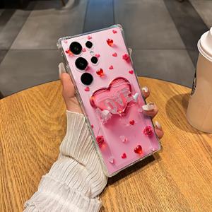 TEMU 삼성 시리즈 A54/A53/A52(A52S 유니버설/A34(5G)A14(5G)/S21/S22/S23/S23+/S23U 및 S24 시리즈 A15/A35(5G)/A55(5G)/A25(5G) 최신 S25 시리즈 A06/A16/A26/A36/A56 통합 카드 가방, 선물 사진, 발렌타인데이 선물, 트렌디한 모바일 폰 케이스에 적합한 로맨틱 배경 패턴