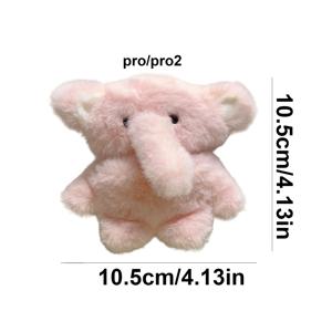 TEMU 플러시 귀여운 코끼리 귀 스피커 케이스 애플 1/2/Pro/Pro2/3/4용 완벽한 보호 소프트 박스, 긁힘 방지 및 충격 방지, 세련된 여행 액세서리! 전체 커버리지 소프트 헤드폰 보관함, 포커스 포인트, 소녀와 패션 애호가를 위한 귀여운 액세서리 선호도!