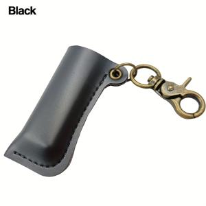 TEMU 1 빈티지 PU 가죽 라이터 케이스, 심플한 가죽 라이터 보호 커버