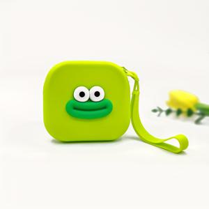 TEMU 귀여운 만화 캐릭터 손목 지갑, 지퍼 잠금이 있는 내구성 있는 실리콘 동전 지갑, 매일 사용하기에 부드럽고 휴대하기 편리한 다양한 색상 (분홍색, 보라색, 파란색, 녹색, 노란색), 귀여운 지갑