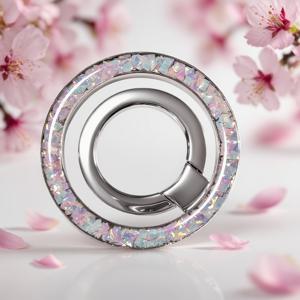 TEMU 2025 최신 패션 컬러풀 프래그먼트 자석 폰 링 스탠드 | 레진 드롭렛 공예 | 360° 회전 브라켓 | 아이폰 12/13/14/15/16 시리즈 호환 | 범용 핏을 위한 자석 패치 포함 | 완벽한 스타일리시 폰 액세서리