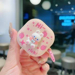 TEMU 귀여운 캔디 베어 & 토끼 삼성 갤럭시 Buds 3 Pro, Buds Core 2025 이어폰 케이스 호환